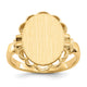 14K 10.5x14.0mm Open Back Signet Ring