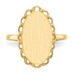 14K 9.0x16.0mm Open Back Signet Ring view