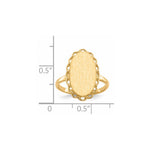 14K 9.0x16.0mm Open Back Signet Ring view