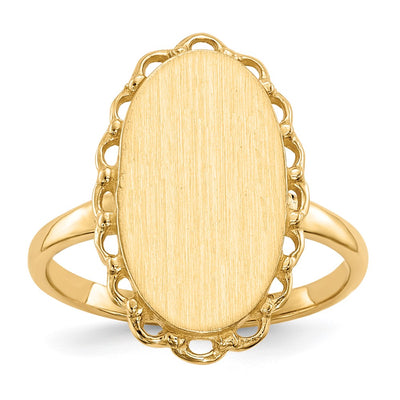14K gold signet ring