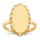 14K 9.0x16.0mm Open Back Signet Ring