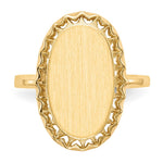 14K 9.5x16.5mm Open Back Signet Ring view
