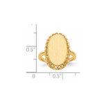 14K 9.5x16.5mm Open Back Signet Ring view