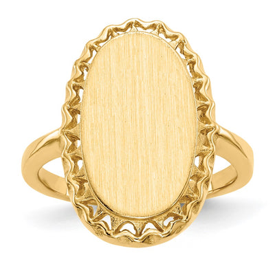14K gold signet ring