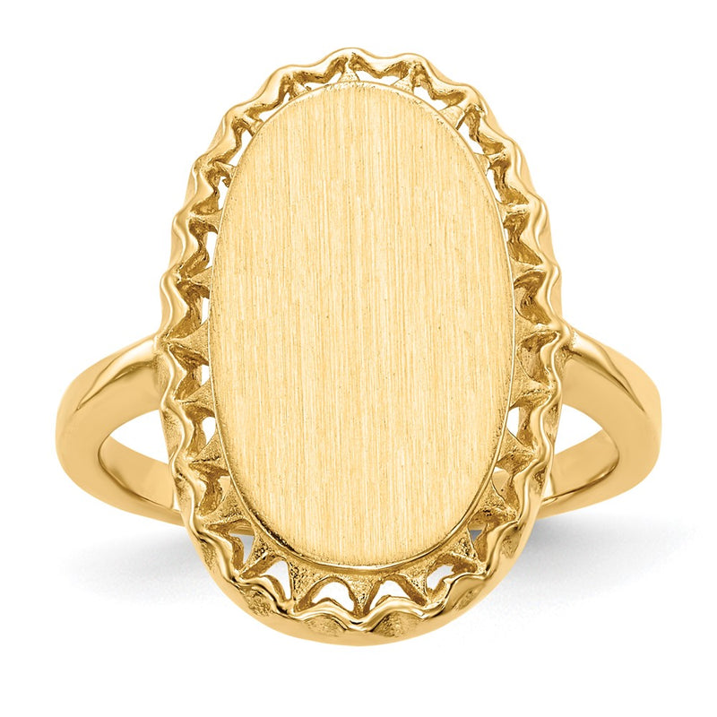 14K gold signet ring