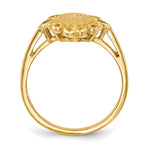 14K 6.0x11.5mm Open Back Diamond Signet Ring view