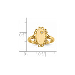 14K 6.0x11.5mm Open Back Diamond Signet Ring view