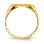 14K 6.25x11.5mm Closed Back Children's Signet Ring view