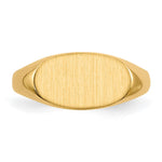 14K 6.25x11.5mm Closed Back Children's Signet Ring view