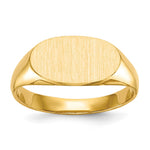 14K 6.25x11.5mm Closed Back Children's Signet Ring view