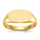 14K 6.25x11.5mm Closed Back Children's Signet Ring