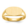 14k 6.25x11. Closed Back Children's Signet Ring