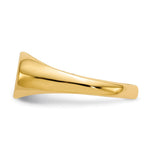 14K 11.0x6.5mm Closed Back Children's Signet Ring view