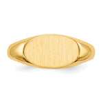 14K 11.0x6.5mm Closed Back Children's Signet Ring view