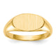 14K 11.0x6.5mm Closed Back Children's Signet Ring