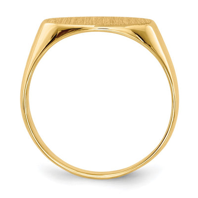 14K 13.5x7.0mm Closed Back Signet Ring