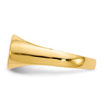 14K 13.5x7.0mm Closed Back Signet Ring view