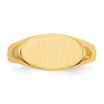 14K 13.5x7.0mm Closed Back Signet Ring view