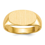 14K 13.5x7.0mm Closed Back Signet Ring view