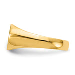 14K 13.5x8.0mm Closed Back Signet Ring view