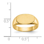 14K 13.5x8.0mm Closed Back Signet Ring view