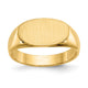 14K 13.5x8.0mm Closed Back Signet Ring