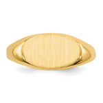 14K 6.5x11.0mm Open Back Child's Signet Ring view