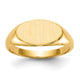 14K 6.5x11.0mm Open Back Child's Signet Ring