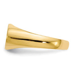 14K 13.5x7.0mm Open Back Signet Ring view