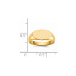 14K 13.5x7.0mm Open Back Signet Ring view