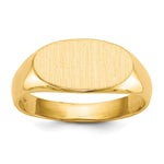 14K 13.5x7.0mm Open Back Signet Ring view