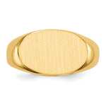 14K 15.0x9.0mm Open Back Signet Ring view
