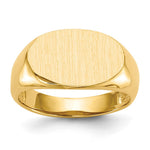14K 15.0x9.0mm Open Back Signet Ring view