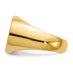 14K 20.5x14.0mm Open Back Mens Signet Ring view