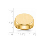 14K 20.5x14.0mm Open Back Mens Signet Ring view