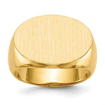 14K 20.5x14.0mm Open Back Mens Signet Ring view