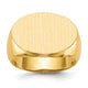 14K 20.5x14.0mm Open Back Mens Signet Ring