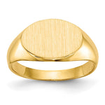 14K 11.0x7.5mm Closed Back Child's Signet Ring view