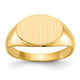 14K 11.0x7.5mm Closed Back Child's Signet Ring