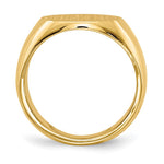 14K 12.5x9.5mm Closed Back Signet Ring view