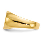 14K 12.5x9.5mm Closed Back Signet Ring view