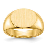 14K 12.5x9.5mm Closed Back Signet Ring view