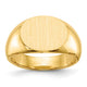 14K 12.5x9.5mm Closed Back Signet Ring