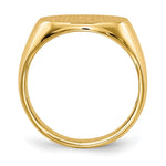 14K 16.0x12.0mm Closed Back Mens Signet Ring view