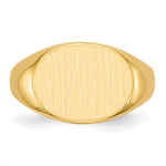 14K 16.0x12.0mm Closed Back Mens Signet Ring view