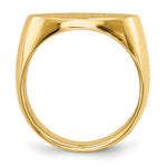14K 19.0x13.0mm Closed Back Mens Signet Ring view