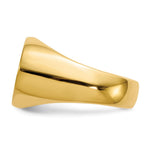 14K 19.0x13.0mm Closed Back Mens Signet Ring view