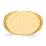 14K 19.0x13.0mm Closed Back Mens Signet Ring view