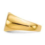 14K 12.5x9.5mm Open Back Signet Ring view