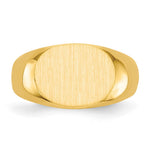 14K 12.5x9.5mm Open Back Signet Ring view